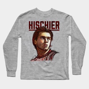 Nico Hischier New Jersey Sketch Long Sleeve T-Shirt